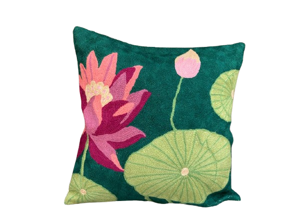 Pink Lotus Cushion Cover