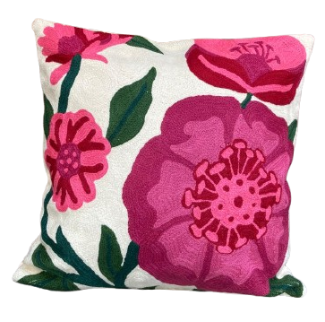 Pink Bloom Cushion Cover