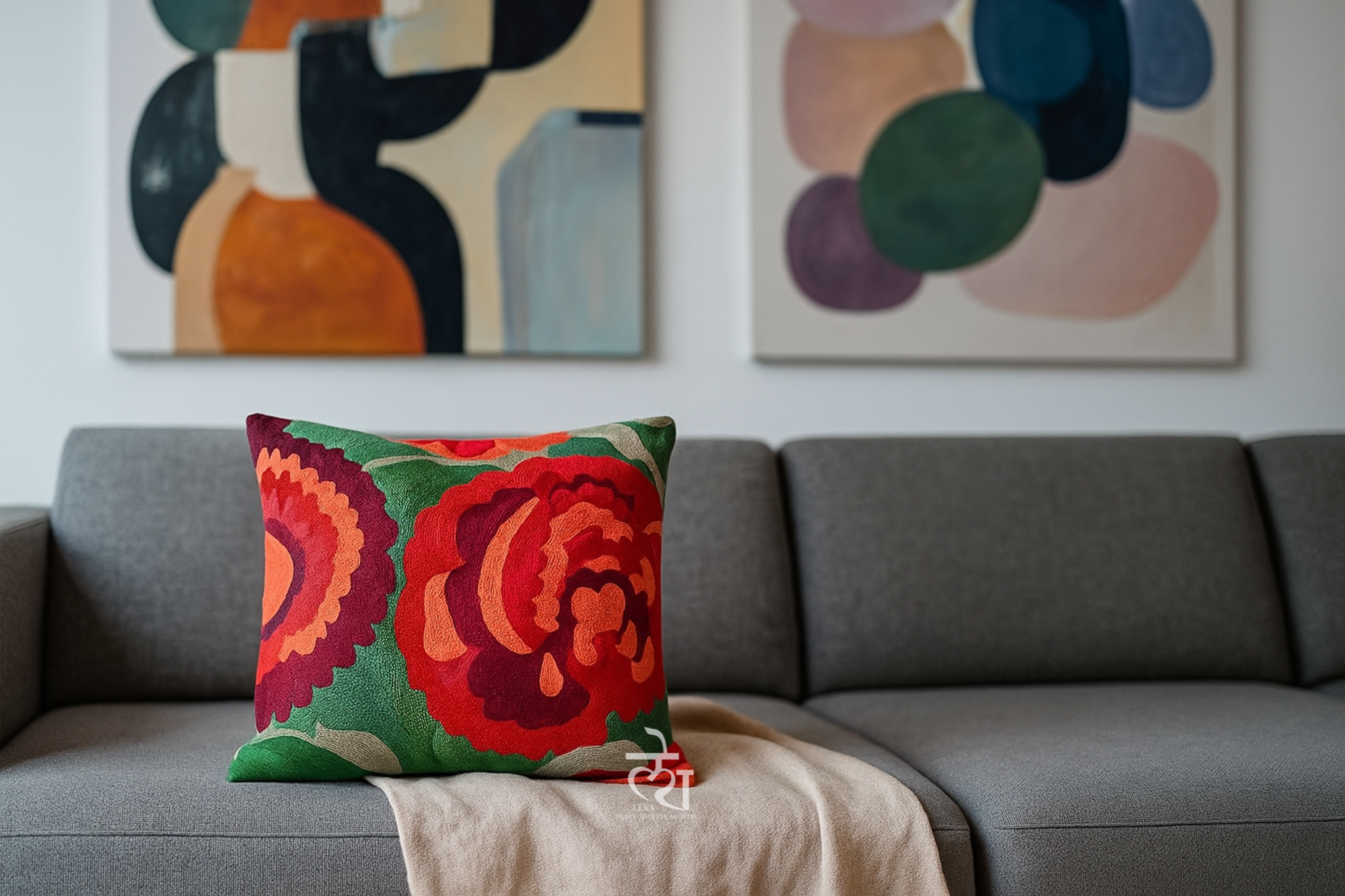 Crimson & Scarlet Cushion Cover