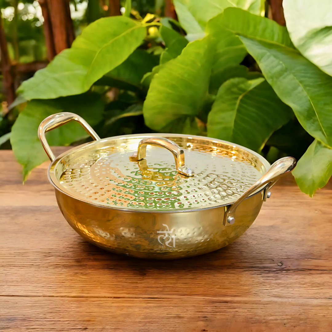 Cooking Pot/ Brass Kadai with Lid