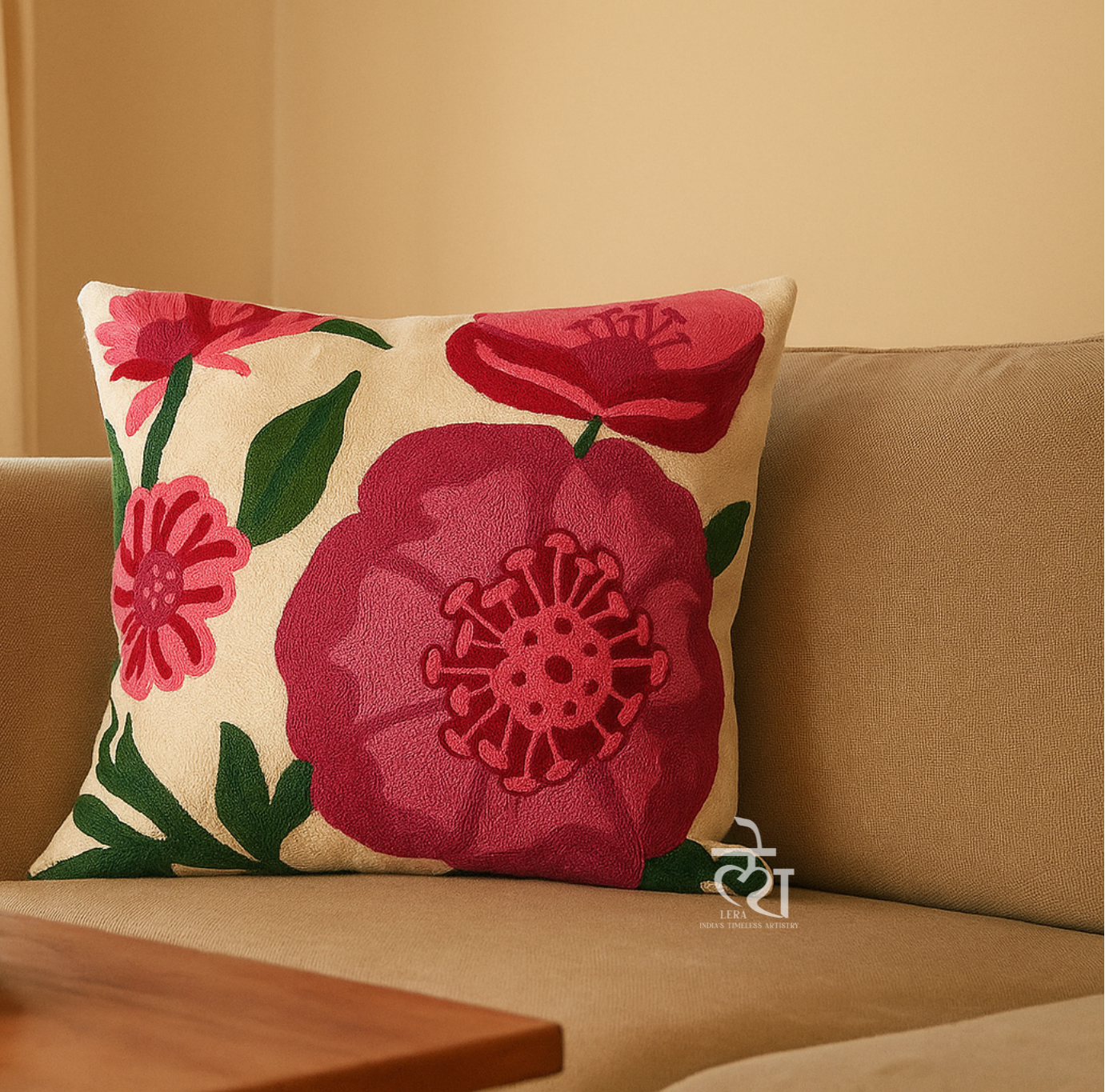 Pink Bloom Cushion Cover