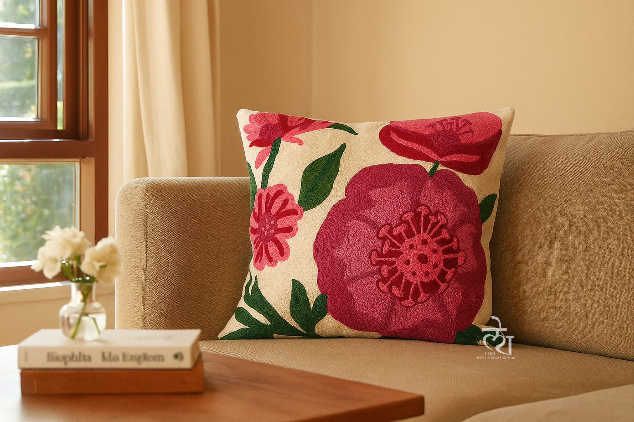 Pink Bloom Cushion Cover
