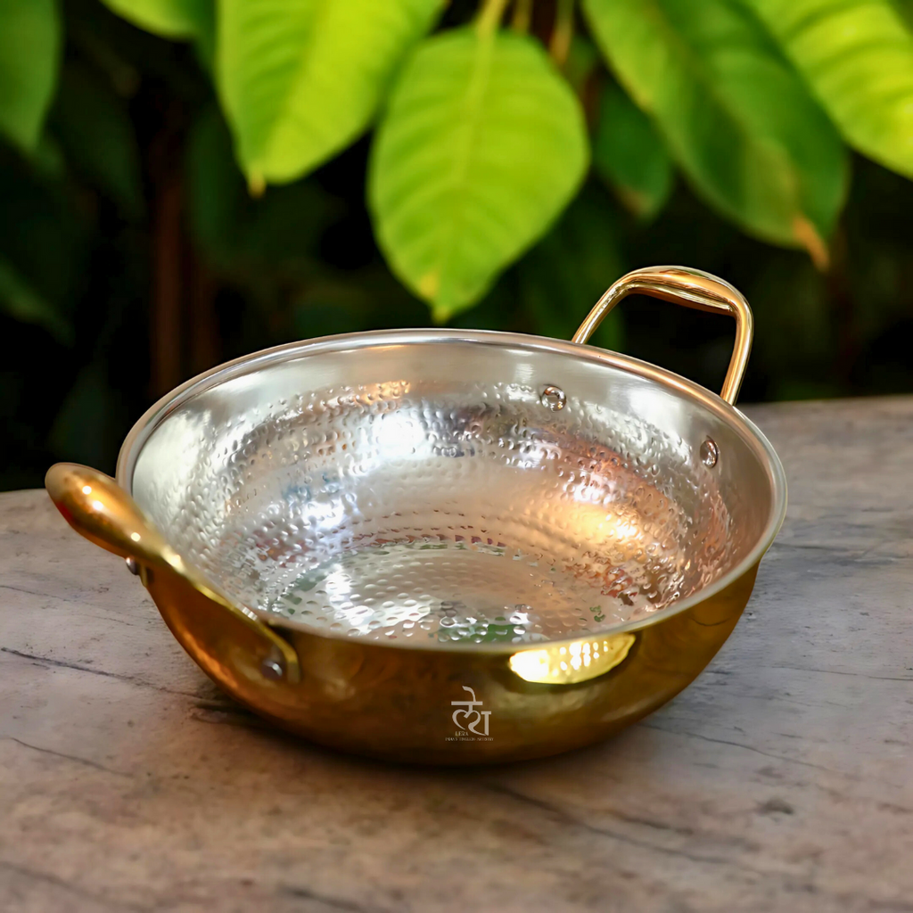 Cooking Pot/ Brass Kadai with Lid