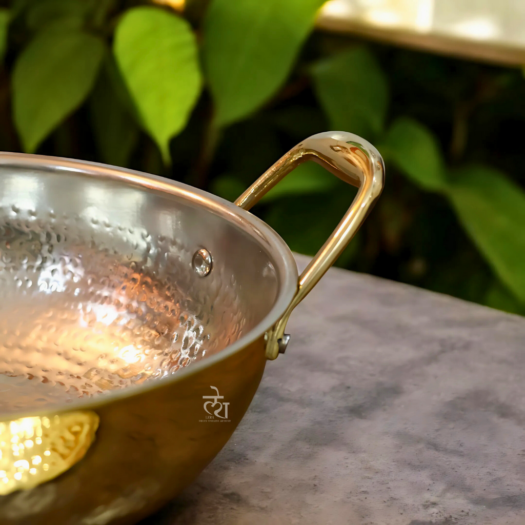 Cooking Pot/ Brass Kadai with Lid