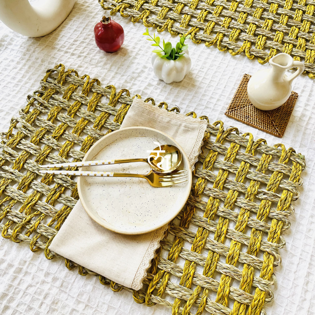 Handwoven Natural Grass Placemats