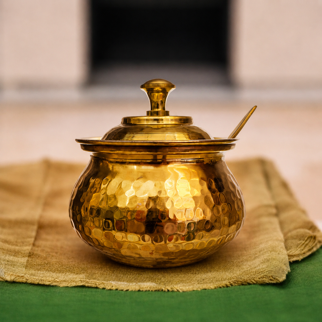 Brass Ghee pot/ Clarified butter pot