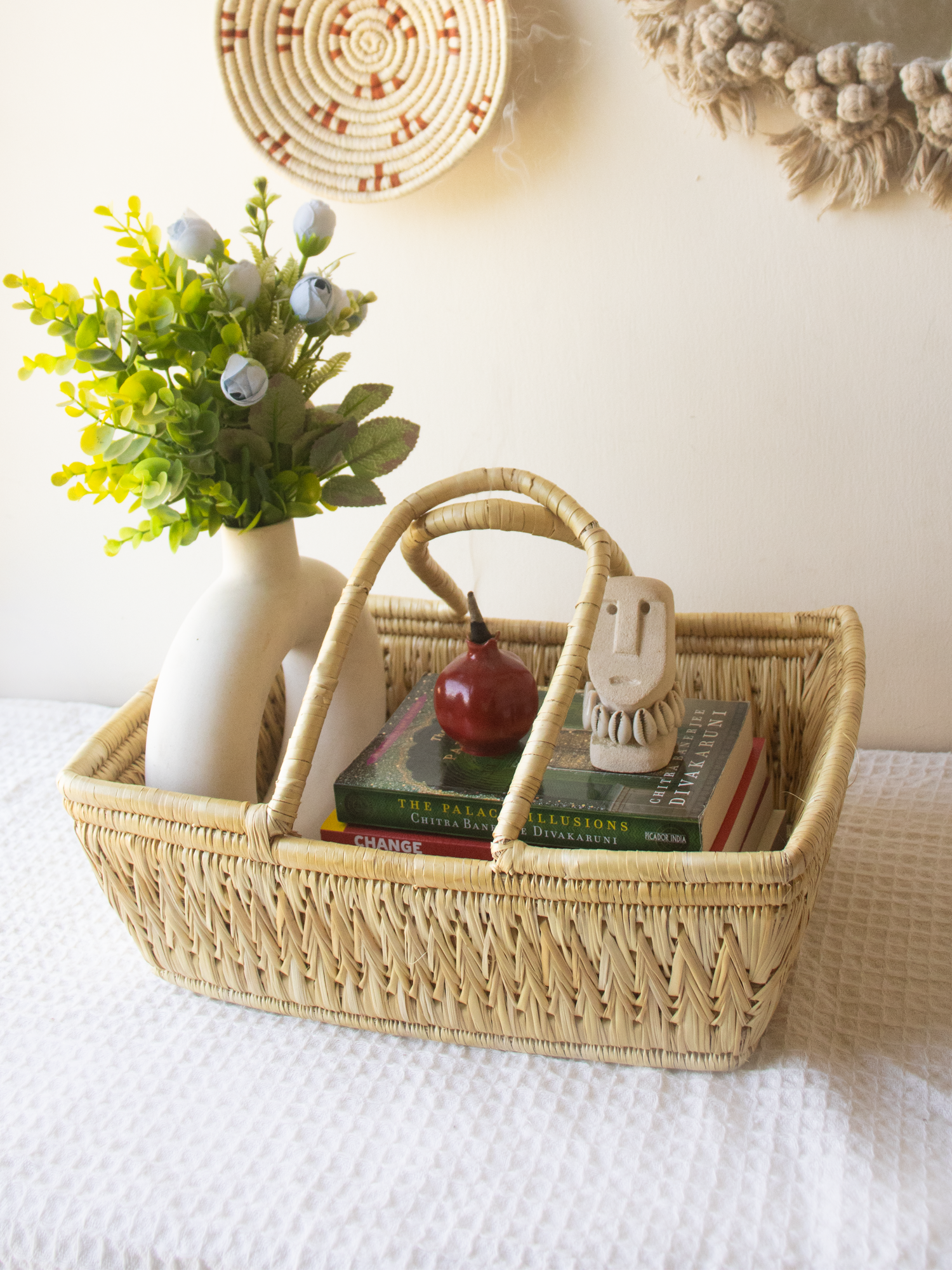 Rustic Charm – Moonj Grass Organizer