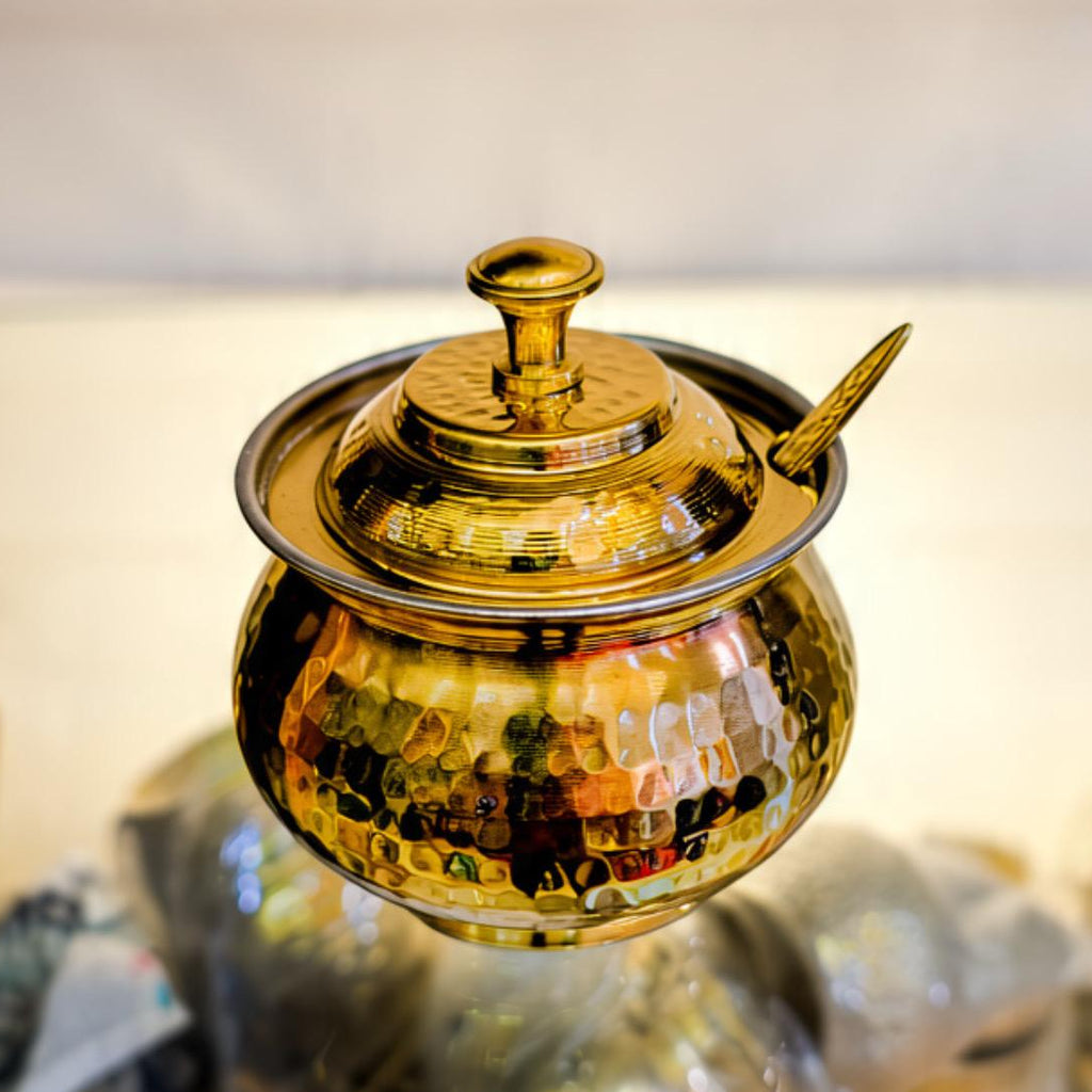 Brass Ghee pot/ Clarified butter pot