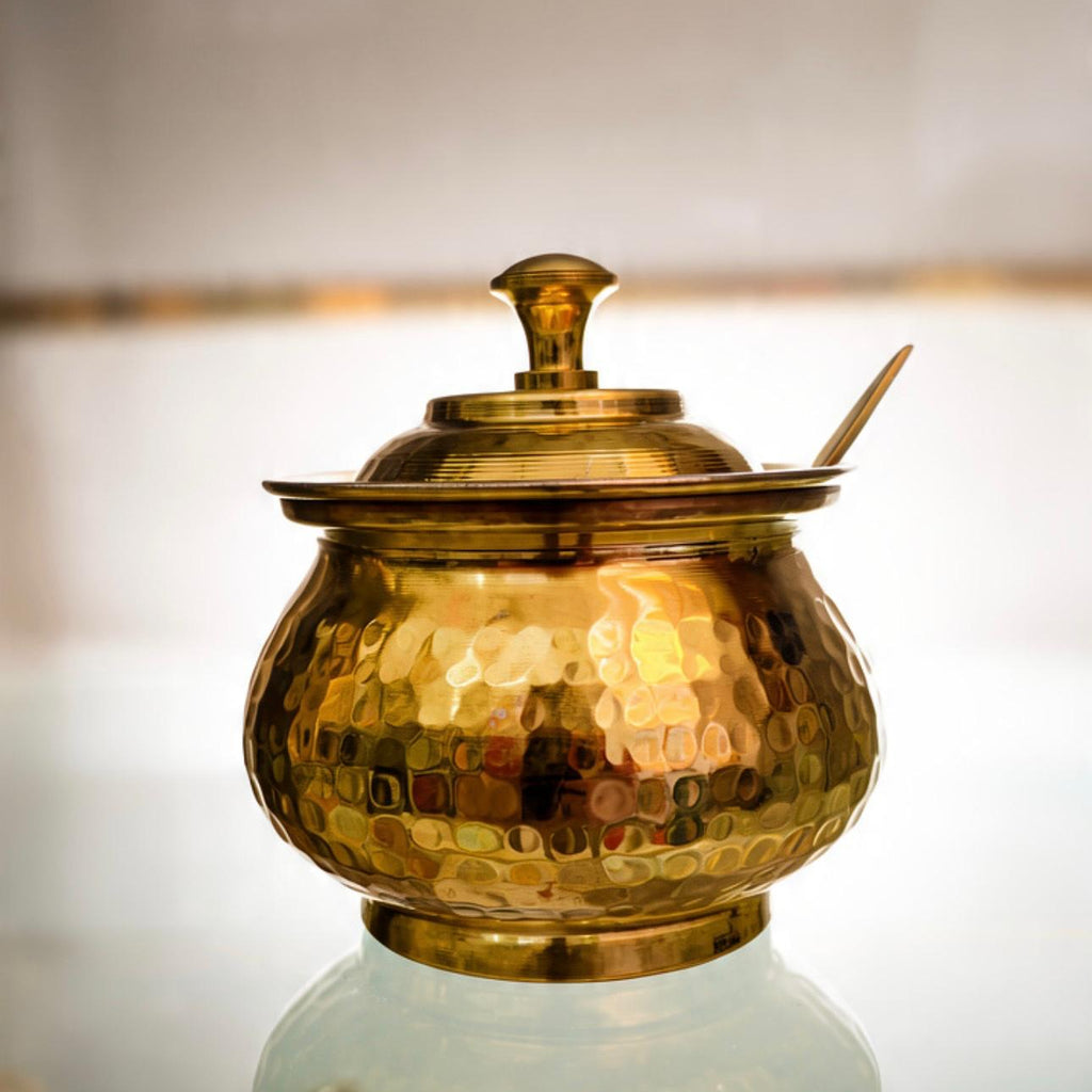 Brass Ghee pot/ Clarified butter pot