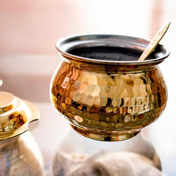 Brass Ghee pot/ Clarified butter pot