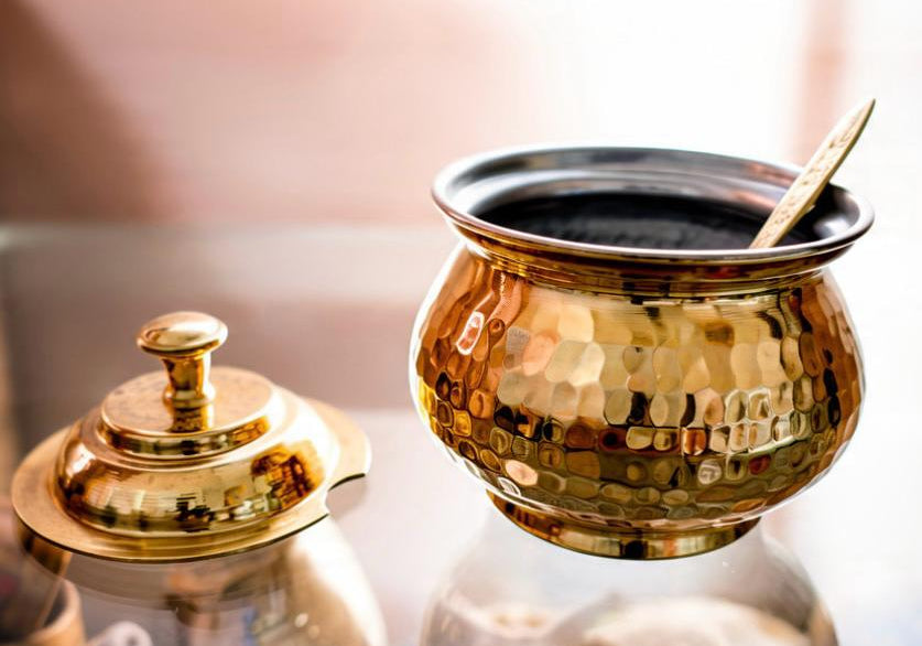 Brass Ghee pot/ Clarified butter pot