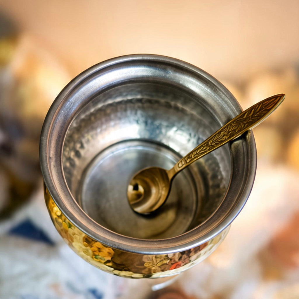 Brass Ghee pot/ Clarified butter pot