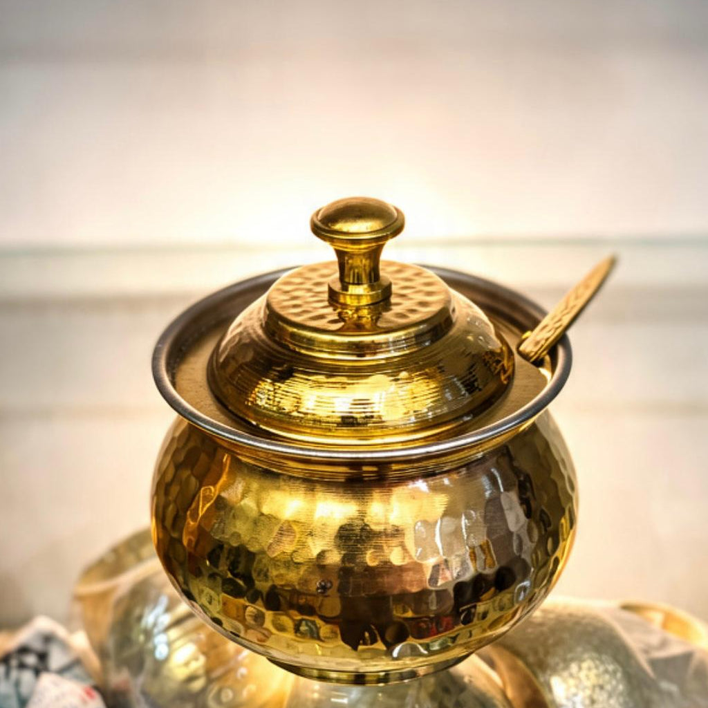 Brass Ghee pot/ Clarified butter pot