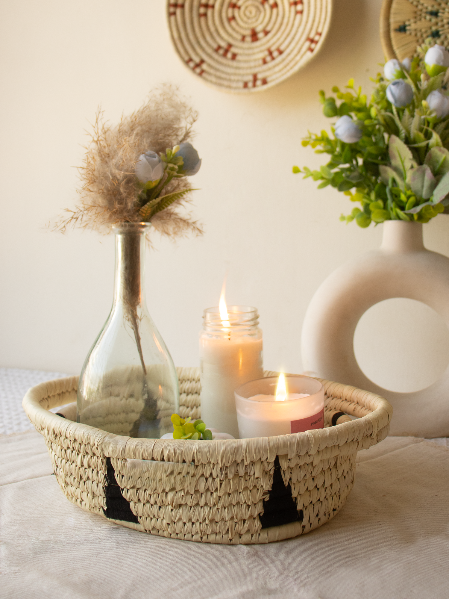 Date Palm Basket – Handwoven Natural Storage Tray
